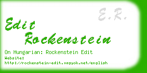 edit rockenstein business card